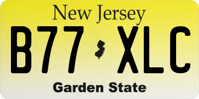 NJ license plate B77XLC