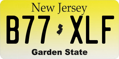 NJ license plate B77XLF