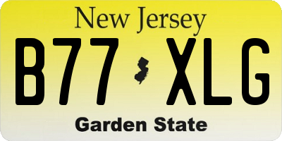NJ license plate B77XLG