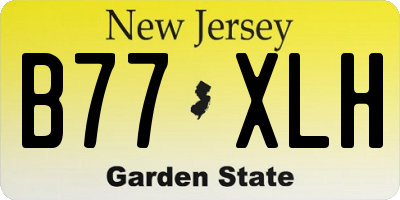 NJ license plate B77XLH