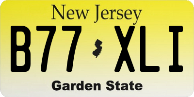 NJ license plate B77XLI