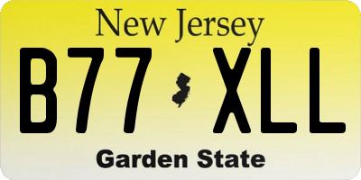 NJ license plate B77XLL