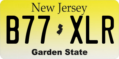 NJ license plate B77XLR