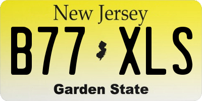 NJ license plate B77XLS