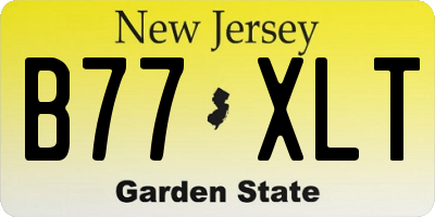 NJ license plate B77XLT