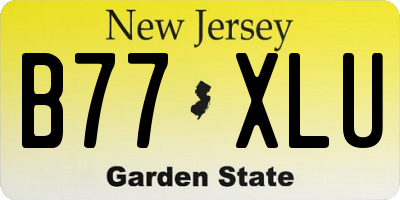 NJ license plate B77XLU