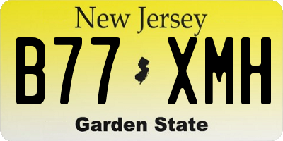 NJ license plate B77XMH