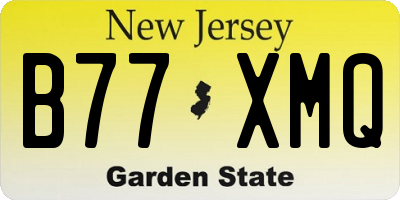 NJ license plate B77XMQ