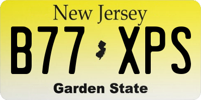 NJ license plate B77XPS