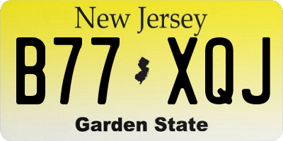 NJ license plate B77XQJ