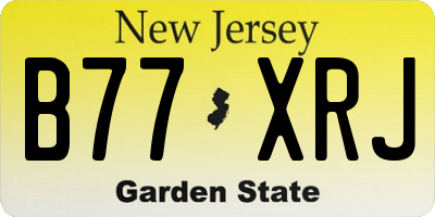NJ license plate B77XRJ