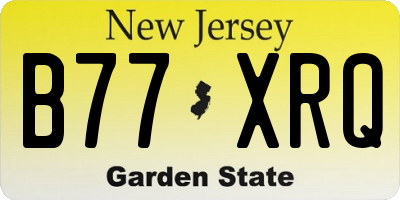 NJ license plate B77XRQ