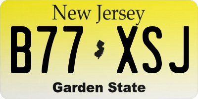 NJ license plate B77XSJ