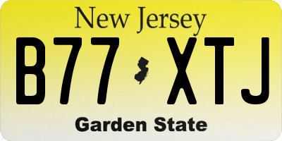 NJ license plate B77XTJ