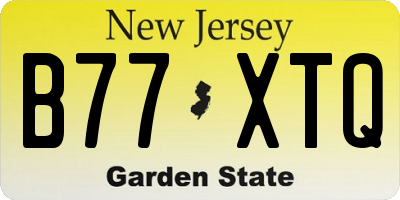 NJ license plate B77XTQ