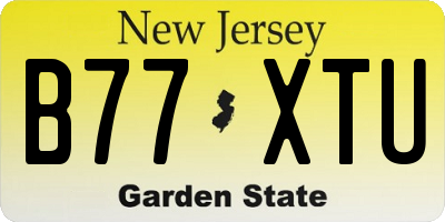NJ license plate B77XTU