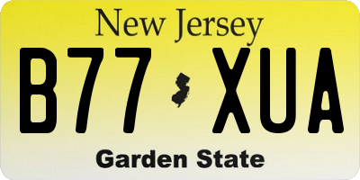 NJ license plate B77XUA