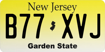 NJ license plate B77XVJ