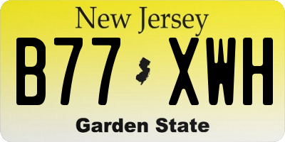 NJ license plate B77XWH