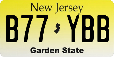 NJ license plate B77YBB