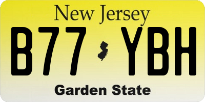 NJ license plate B77YBH
