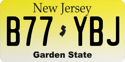 NJ license plate B77YBJ