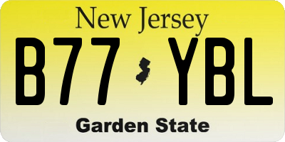 NJ license plate B77YBL