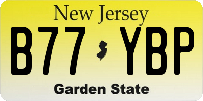 NJ license plate B77YBP