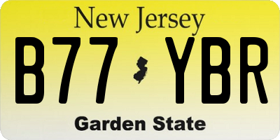 NJ license plate B77YBR