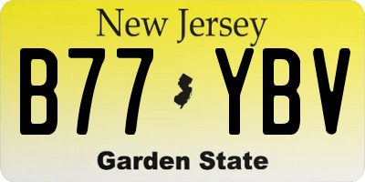 NJ license plate B77YBV