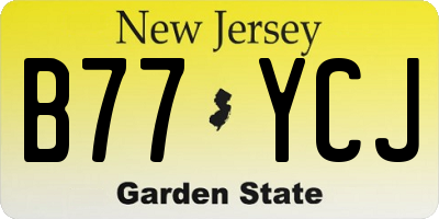 NJ license plate B77YCJ