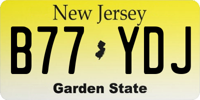 NJ license plate B77YDJ
