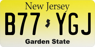 NJ license plate B77YGJ