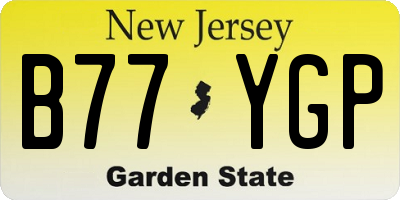 NJ license plate B77YGP