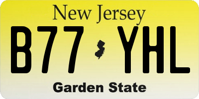 NJ license plate B77YHL