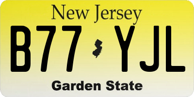 NJ license plate B77YJL