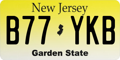 NJ license plate B77YKB