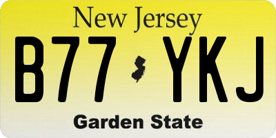 NJ license plate B77YKJ