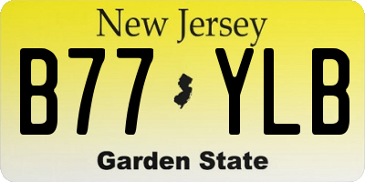 NJ license plate B77YLB