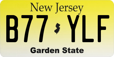 NJ license plate B77YLF