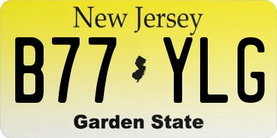 NJ license plate B77YLG