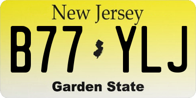 NJ license plate B77YLJ