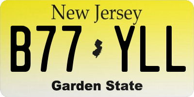 NJ license plate B77YLL