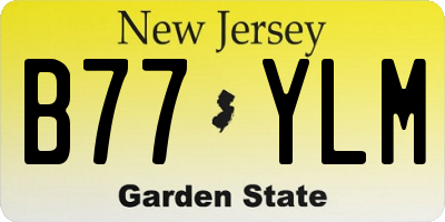 NJ license plate B77YLM