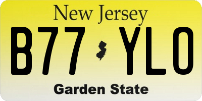 NJ license plate B77YLO