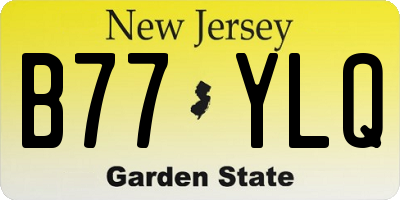 NJ license plate B77YLQ