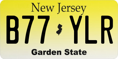 NJ license plate B77YLR