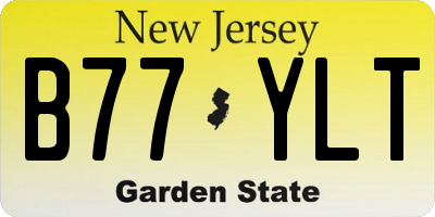 NJ license plate B77YLT