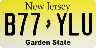 NJ license plate B77YLU