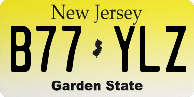 NJ license plate B77YLZ
